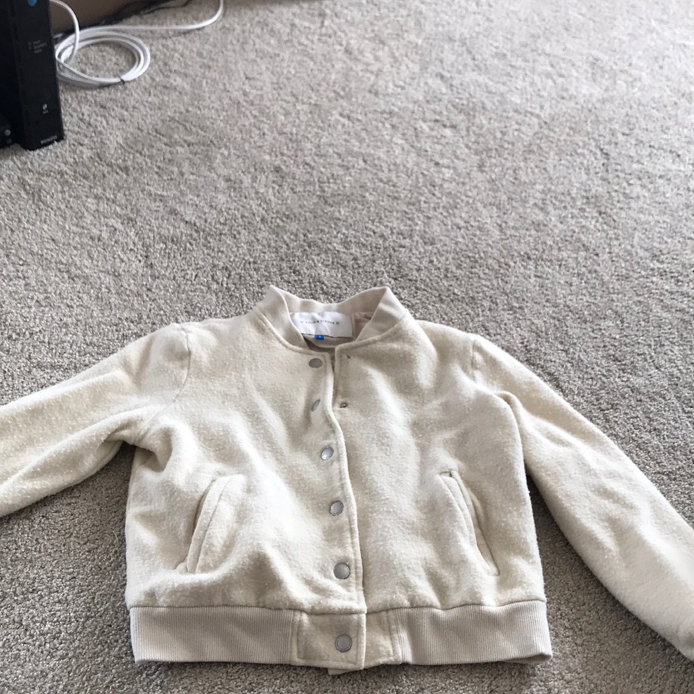 Solid & striped bomber jacket